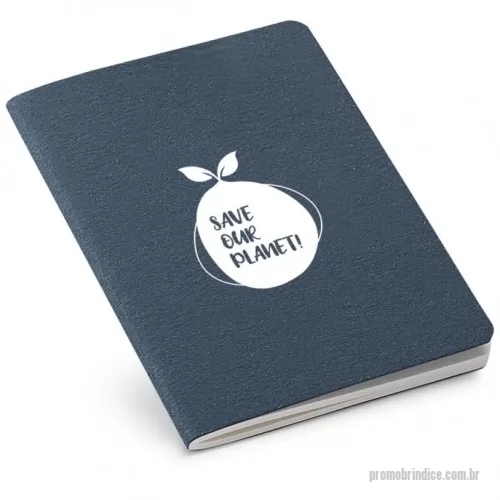 Caderno ecológico personalizado - Caderno. Cartão reciclado. Com 30 folhas não pautadas de papel reciclado. 93 x 125 mm