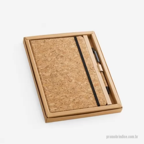 Caderno ecológico personalizado - Sofisticação sustentável para presentear com propósito. Este kit une praticidade e estilo natural, sendo perfeito para ações promocionais com foco em responsabilidade e elegância.