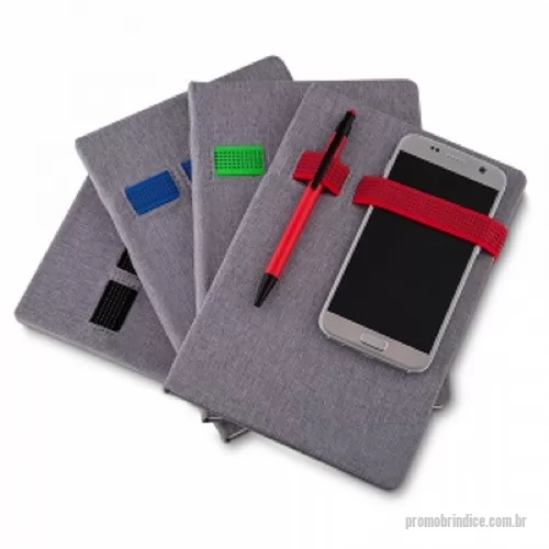 Caderno personalizado - Cadernos de anotações com elástico, suporte para celular e caneta, capa com material sintético, 80 folhas NÃO ACOMPANHA CANETA E SMARTPHONE 