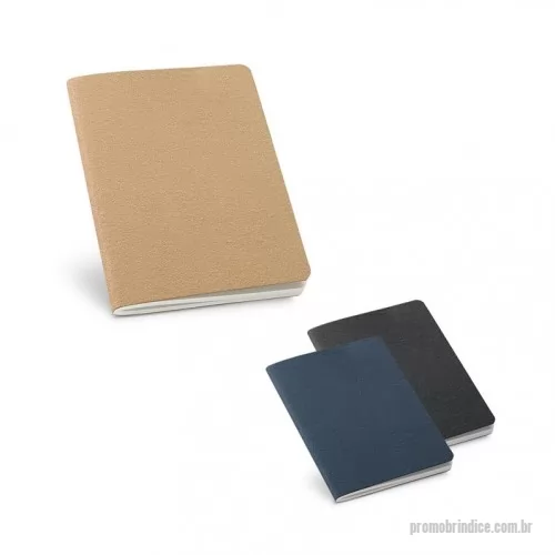 Caderno personalizado - Caderno B7 com 30 folhas não pautadas de papel reciclado e capa em cartão.