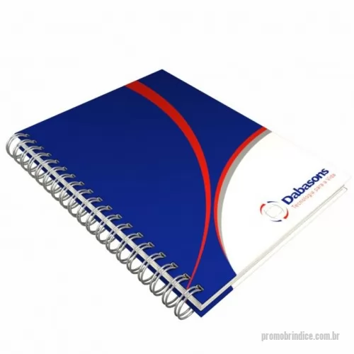 Caderno personalizado - Caderno Personalizado Linha Colors 15x21 cm, capa impressa em 4x0, miolo com 96 folhas no off-set 75 impresso em 1x1 cor (preto), acabamento laminação fosca, wire-o (prata, preto ou branco)