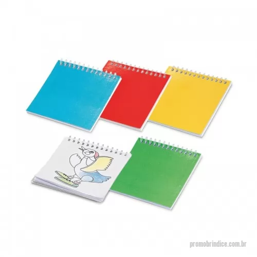 Caderno personalizado - Caderno para colorir com 25 desenhos diferentes. Capa disponível em várias cores. Lápis não inclusos. 90 x 90 mm