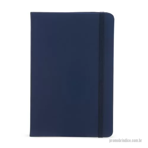 Caderno personalizado - Caderneta em couro sintético emborrachado, possui marca página em cetim e elástico para lacre. Contém aproximadamente 80 folhas marfim sem pauta.