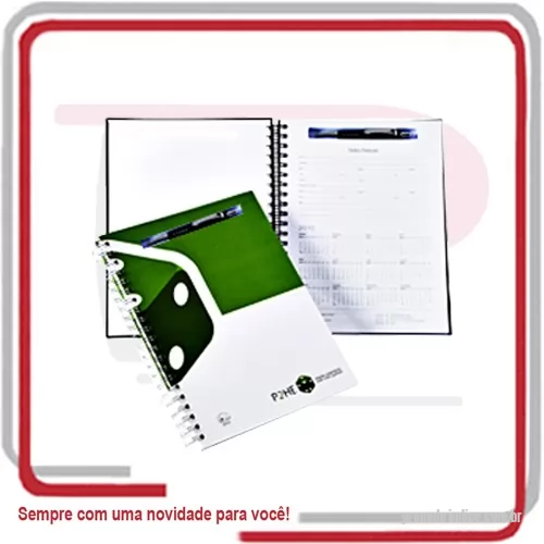 Caderno personalizado - Caderno Promocional c/ Recorte 210x280 mm