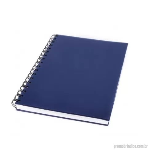 Caderno personalizado - Caderno - Capa Papelão nº 20 Revestimento Emborrachado - Acabamento Wire-o - Miolo com 1 Guarda Especial - 100 folhas com pautas - Dados Pessoais e Calendário - Papel off-set 70 grs - Formato acabado 160 x 230 mm.