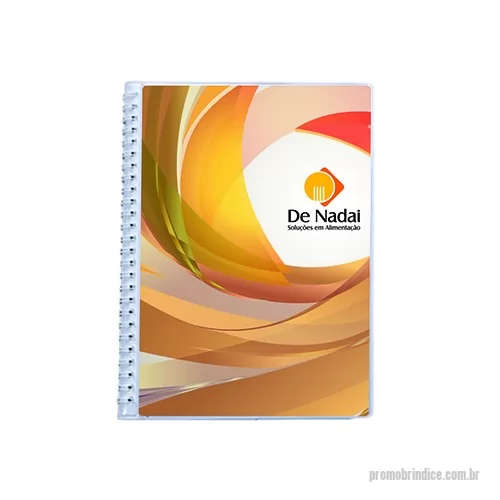 Caderno personalizado - Cadernos capa Dura em PVC Cristal - formato 165x235 - quantidade mínima de 100 cadernos