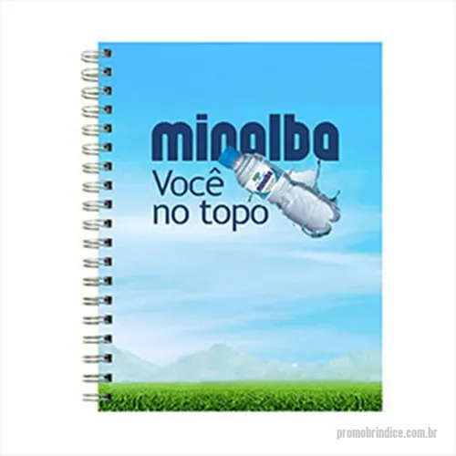 Caderno personalizado - Caderno - formato 180x250 mm - capa em offset 4 cores - quantidade mínima de 100 pçs . Fabricação própria