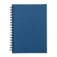 Caderno com capa dura de acabamento emborrachado e encadernação Wire-O. Conta com aproximadamente 105 folhas brancas, sendo cerca de 86 pautadas e aproximadamente de 19 folhas dedicadas para o preenchimento de dados pessoais, calendários de 2026 até 