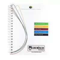 Fabricação própria, cadernos personalizados do seu jeito.Tamanhos 15x21,18x25 e 21x28 cm. Capa impressa em 4 cores, miolo com 96 folhas personalizadas  em uma cor (frente e verso iguais) e dados pessoais e calendário, podem acompanhar lâminas de publicidade. Fechamento em wire-o silver, preto ou branco (consultar outras cores).