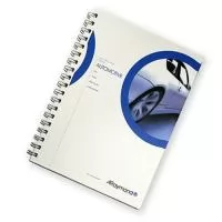 Fabricação própria, cadernos personalizados do seu jeito.Tamanhos 15x21,18x25 e 21x28 cm. Capa impressa em 4 cores, miolo com 96 folhas personalizadas em uma cor (frente e verso iguais) e dados pessoais e calendário, podem acompanhar lâminas de publicidade. Fechamento em wire-o silver, preto ou branco (consultar outras cores). 