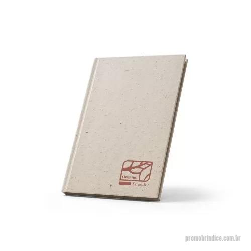 Caderno reciclado personalizado - Caderno A5 em matéria orgânica de elefante (95%) e algodão de trapo (5%) com páginas pautadas reciclado