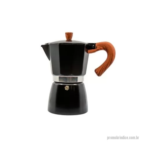 Cafeteira personalizada - Cafeteira estilo italiana em alumínio com capacidade para 300ml.