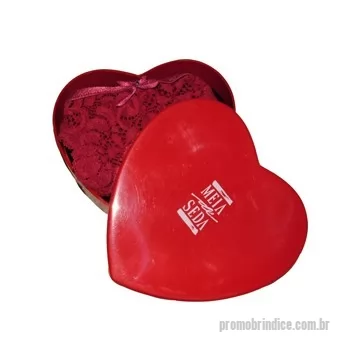 Caixa de acrílico ou plástico ou vidro personalizada - Caixa com Tampa formato coração, opção de 3 tamanhos