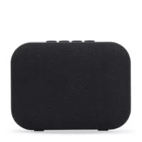 Descrição: Caixa de som multimídia com estrutura em plástico, tela em malha para a proteção do alto-falante e base emborrachada antiderrapante. Possui painel de botões para controle do aparelho, conexão Bluetooth 4.2 e rádio FM, além de entradas USB-A e TF, que permitem a reprodução de arquivos MP3 armazenados em cartões microSD e pen drives. Acompanha cabo Micro USB para recarga.  Altura :  8,3 cm  Largura :  11,2 cm  Espessura :  4 cm