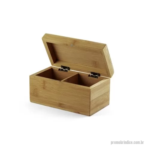 Caixa para embalagem personalizada - Caixa de Bambu para Sachês de Chá Personalizada