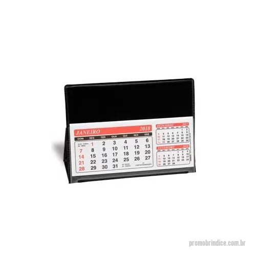 Calendário de mesa personalizado - Calendário de mesa pequeno em PVC. Medida: 21x 12,7 cm Tamanho Final Armado: 8,5 X 12,7 cm Personalização: Silk screen Área de gravação: 2,5 x 9,0 cm