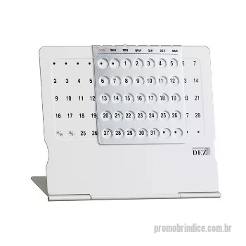 Calendário de mesa personalizado - Calendário de Mesa em Metal Permanente