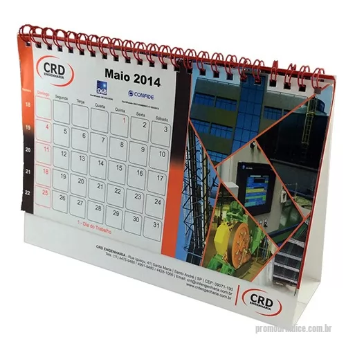 Calendário de mesa personalizado - Fabricação própria, a partir de 300 unidades pode ser personalizados do seu jeito, quantidade de lâminas e cor do wire-o. Base com ou sem impressão, rígida ou flexível, diversos tipos de acabamento. 