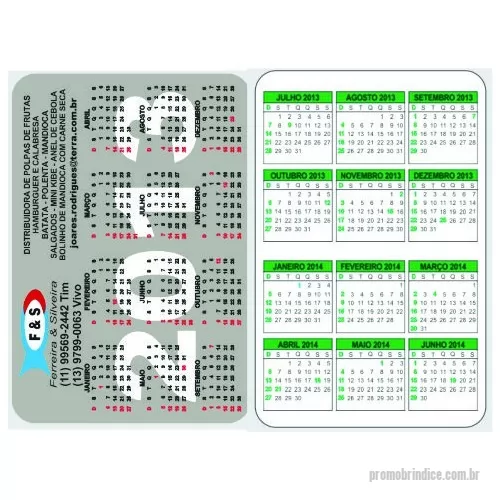 Calendário personalizado - Calendário de mesa, bolso, régua calendário...  Deixa sua marca no cliente 
