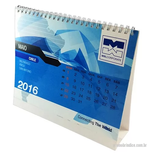 Calendário personalizado - Fabricação própria, a partir de 300 unidades pode ser personalizados do seu jeito, quantidade de lâminas e cor do wire-o. Base com ou sem impressão, rígida ou flexível, diversos tipos de acabamento.