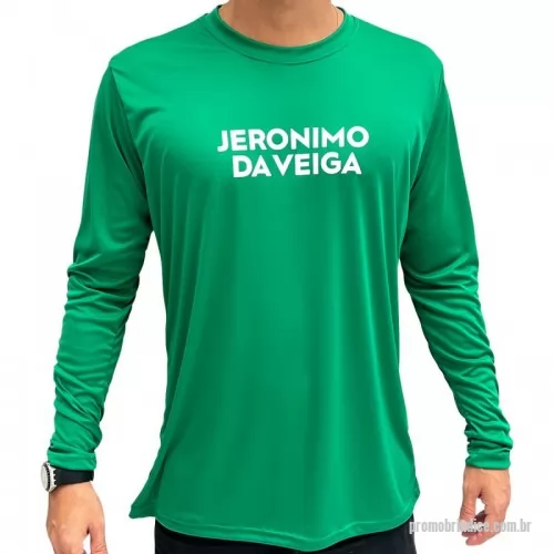 Camisa personalizada - Camisa Poliéster de manga longa, esportiva, com proteção UV 25+. Camisa Dry Fit. Tamanho do P ao GG. Camisa polo em tecido 65% POL E 35% VISC. Tamanho do P ao GG. Camisa promocional, sem acabamento ombro a ombro.