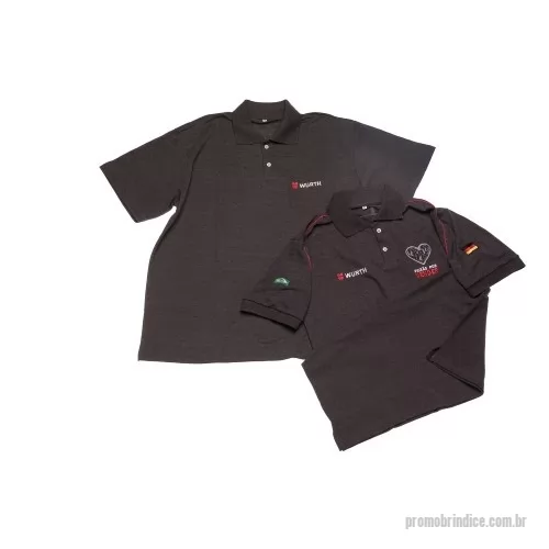 Camisa polo personalizada - Camisa Polo confeccionada em Piquet PA ou meia-malha 100% algodão. Bordado de até 08.000 pontos no peito. Bordados podem ser adicionados.