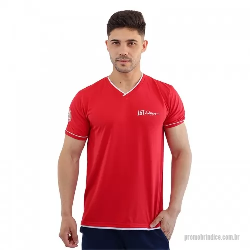Camiseta personalizada - Camiseta gola V masculina manga curta. Podendo ser em diversos tecidos, e com opção de personalizar a sua logo e detalhes.
