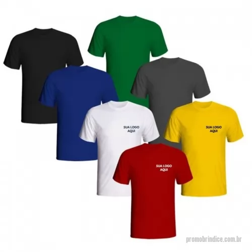 Camiseta personalizada - Camiseta 100% algodão tam. P ao GG personalizada com a sua logomarca
