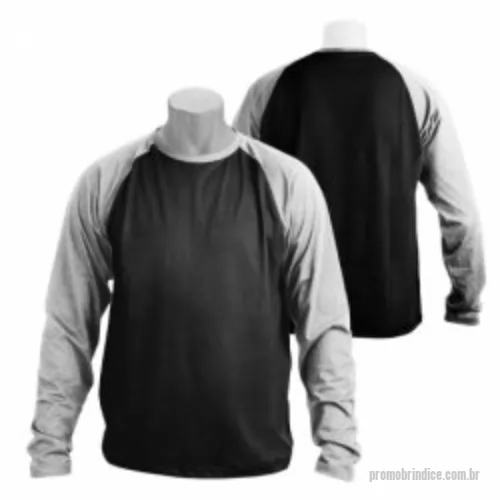 Camiseta personalizada - Camiseta Gola Redonda, Manga Longa raglan em malha de algodão 30.1