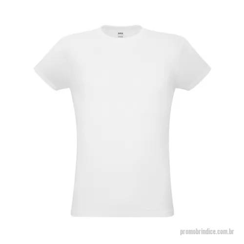 Camiseta personalizada - Camiseta unissex de corte regular em malha 100% algodão (170 g/m2) com fio 30/1 penteado. Com gola em ribana 1,5x1,5 com fita de reforço e com costura dupla nas mangas, barra de fundo e laterais. Tamanhos: P, M, G, GG, XGG