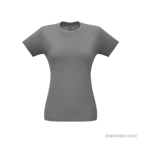 Camiseta personalizada - Camiseta feminina de corte cinturado em malha 100% algodão (165 g/m2) com fio 30/1 misto. Com gola em ribana 1x1 com fita de reforço e com costura dupla nas mangas, barra de fundo e laterais. Produto contém certificação ABVTEX . Tamanhos: P, M, G, GG  Caixa exterior (m): 0,190X0,460X0,556 Peso da caixa (Kg.): 8.400 Peso do Produto (g.): 1 Caixa Exterior (Un.): 50 Caixa interior (Un.): 25 NCMS: 61091000 Packing individual: Polybag de 10 un. Packing após gravação: Polybag Certificados: ABVTEX País de origem: Brasil