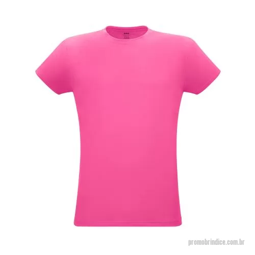 Camiseta personalizada - Camiseta unissex de corte regular em malha 100% algodão (170 g/m2) com fio 30/1 penteado. Com gola em ribana 1.5x1.5 com fita de reforço e com costura dupla nas mangas, barra de fundo e laterais. Produto contém certificação ABVTEX. Fabricado no Brasi