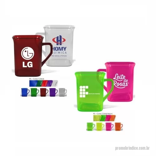 Caneca acrílica personalizada - Caneca Acrílico Quadrada