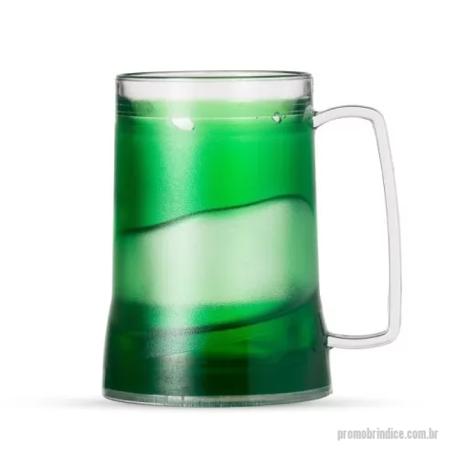 Caneca com gel personalizada - Caneca acrílica 400ml com gel térmico, congelar apenas de boca para baixo no máximo 48hs a cada congelamento.