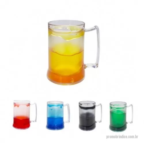 Caneca com gel personalizada - Caneca acrílica 400ml com gel térmico, congelar apenas de boca para baixo no máximo 48hs a cada congelamento.