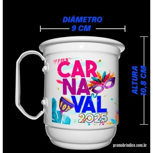Caneca de Alumínio personalizada - Caneca de Alumínio, Pintura Eletrostática Atóxica 500ml