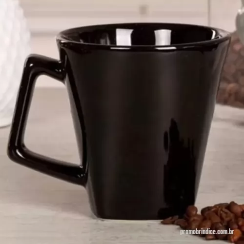 Caneca de cerâmica personalizada -  CANECA QUARTIER CERAMICA  350 ML CONICA - PRETA OU BRANCA