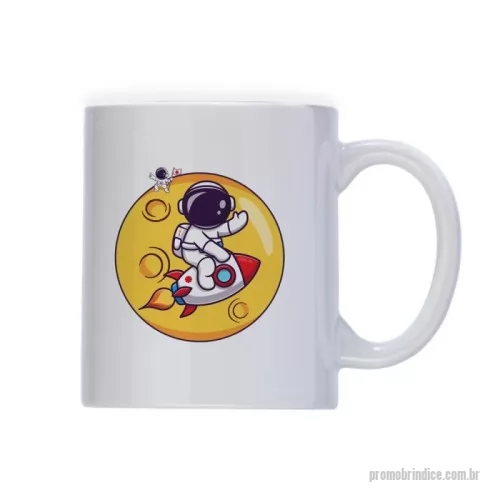 Caneca de cerâmica personalizada - Caneca de cerâmica 325ml modelo premium 100% colorida. Sublimação área 90x200mm.