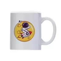 Caneca de cerâmica 325ml modelo premium 100% colorida. Sublimação área 90x200mm.