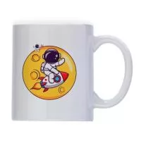 Caneca de cerâmica 325ml modelo premium 100% colorida. Sublimação área 90x200mm.