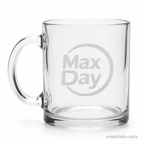 Caneca de chá personalizada - Caneca de vidro jateada com a sua marca, perfeita para oferecer de brinde e também para substituir os copos plásticos da hora do café na empresa