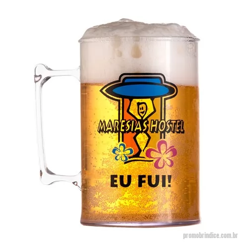 Caneca de chopp personalizada - Canecas Acrílicas Personalizada. Em PS cristal transparente, resistente com alta durabilidade. Ela tem capacidade de 500 ml.