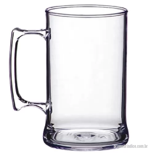 Caneca de chopp personalizada - Caneca plástica de chopp, translucida incolor capacidade 300ml