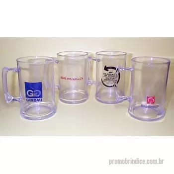 Caneca de chopp personalizada - Caneca de chopp em PS Cristal reforçado, personalizado