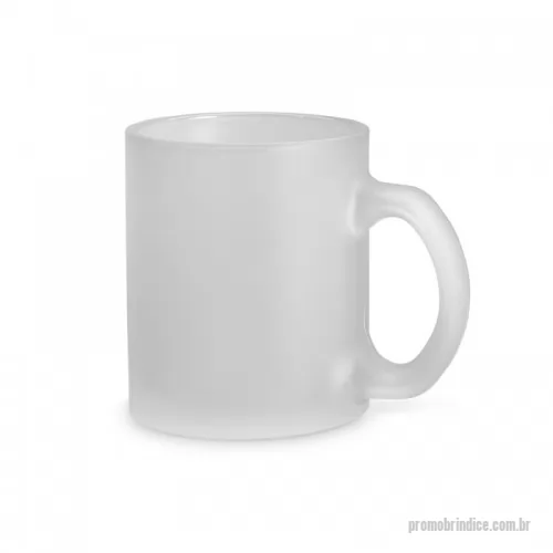 Caneca de vidro personalizada - Caneca em vidro com efeito fosco com capacidade até 340 mL. Fornecida em caixa. ø80 x 97 mm | Caixa: 120 x 88 x 102 mm