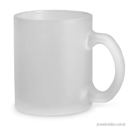 Caneca de vidro personalizada - Caneca em vidro com efeito fosco com capacidade até 340 mL. Fornecida em caixa presente branca. Certificação EU Food Grade. ø80 x 97 mm | Caixa: 120 x 88 x 102 mm