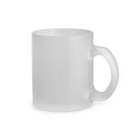 Caneca em vidro com efeito fosco. Capacidade até 340 mL. Fornecida em caixa presente. Certificação EU Food Grade. ø80 x 97 mm | Caixa: 120 x 88 x 102 mm