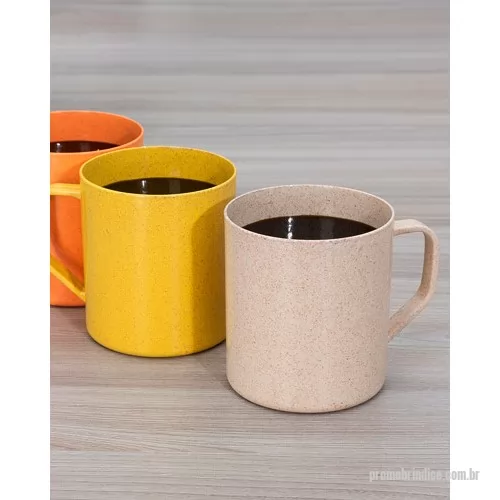 Caneca ecológica personalizada - Canecas ecológicas personalizadas com capacidade de 400 ml. Fabricadas com fibra de arroz, material ecológico com amplo espaço para personalizar a logomarca. Brinde amigo do meu ambiente ideal para divulgar sua marca e promover sua empresa