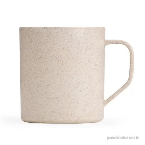 Caneca ecológica personalizada - Caneca fibra de arroz com capacidade de 400ml, livre de BPA.