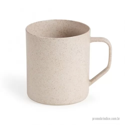 Caneca ecológica personalizada - Caneca plástica de fibra de arroz com capacidade de 400ml, livre de BPA.